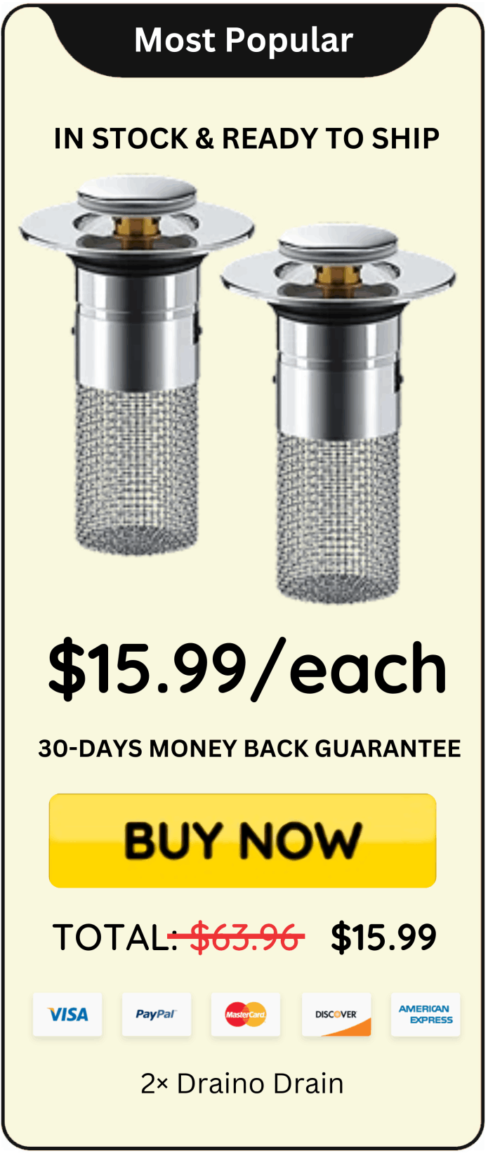 Draino Drain offer price 