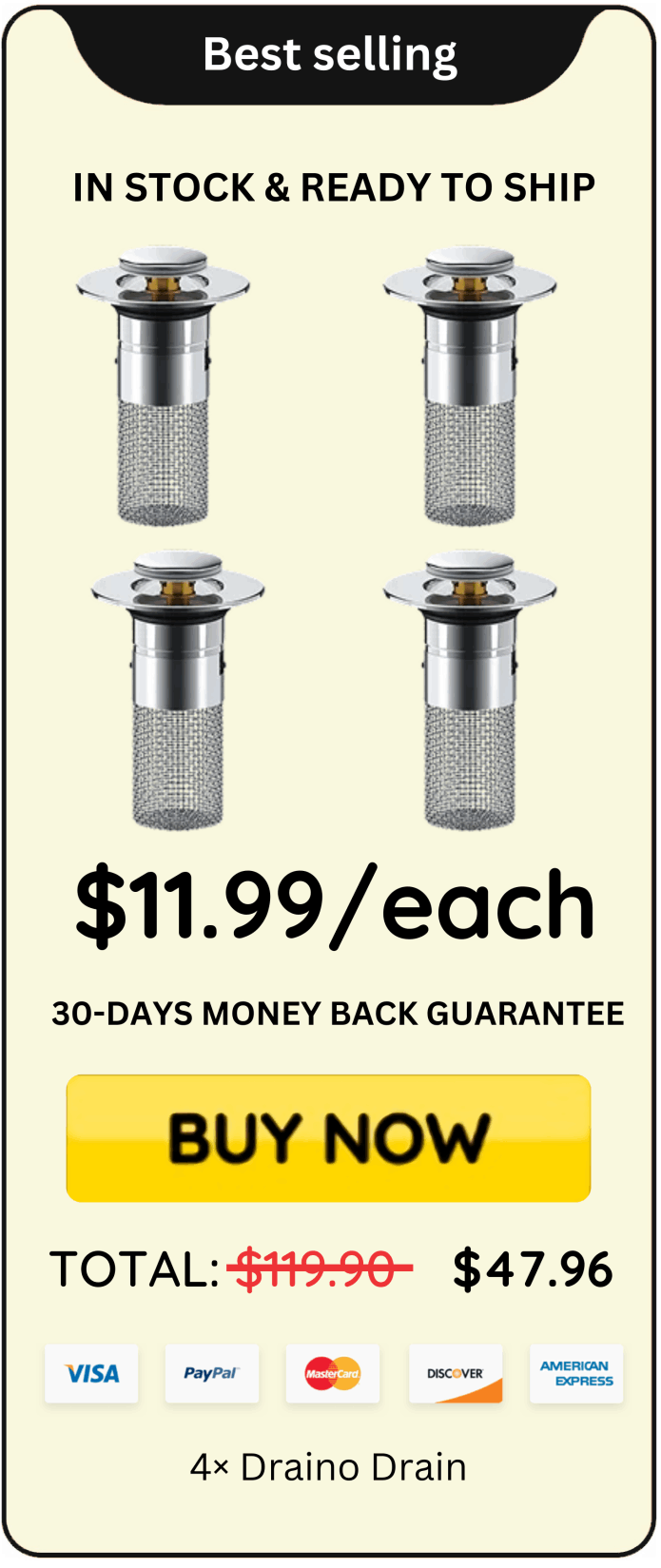 Draino Drain offer price 